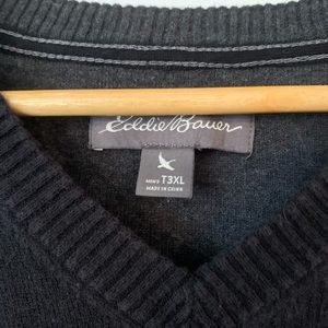 Black Eddie Bauer V Neck Sweater